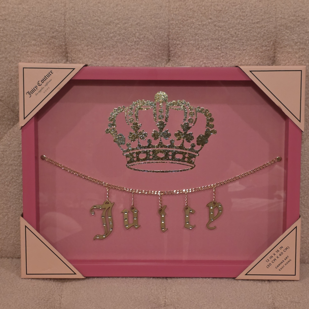Juicy Couture Pink and Gold Wall Art